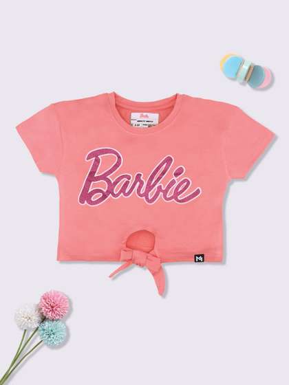 YK X Minute Mirth
                      Barbie Printed Tie-Up Top
