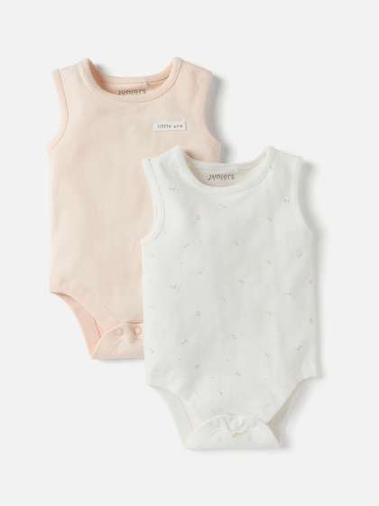 Juniors by Babyshop
                    Girls Pack Of 2 Assorted Cotton Bodysuits