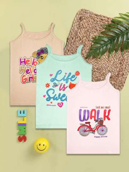 Mega style Girls Pack
                      Of 3 Assorted Camisoles