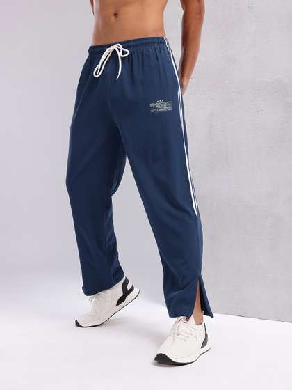 HRX by Hrithik Roshan Rapid-Dry Track Pants With Side Striped Detail