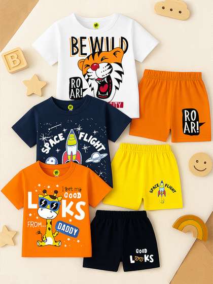 YK Boys Printed T-shirt
                    with Shorts