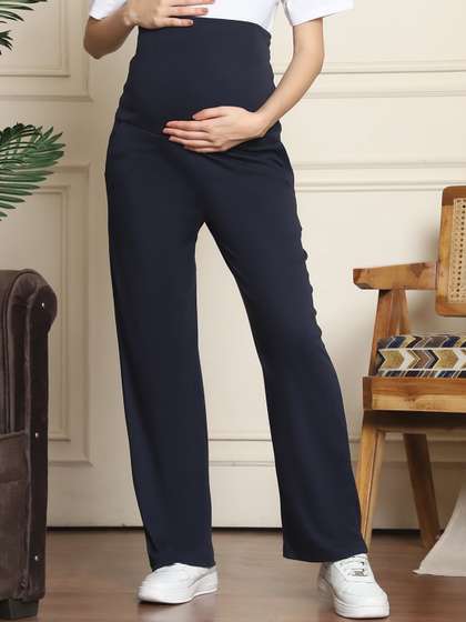 WELL KEPT Women
                          Cotton High-Rise Maternity Trackpants
