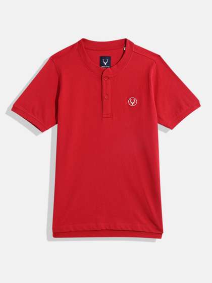 Allen Solly Junior Boys
                    Brand Logo Pure Cotton T-shirt