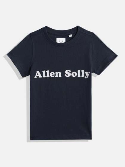 Allen Solly Junior Boys
                    Brand Logo Printed Pure Cotton T-shirt