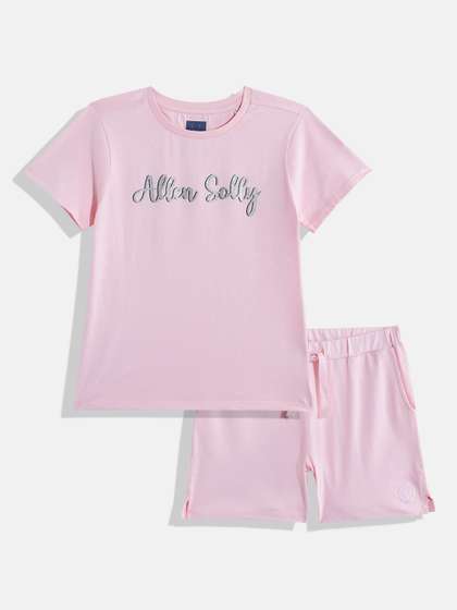 Allen Solly Junior Girls
                    Cotton Printed T-shirt with Shorts