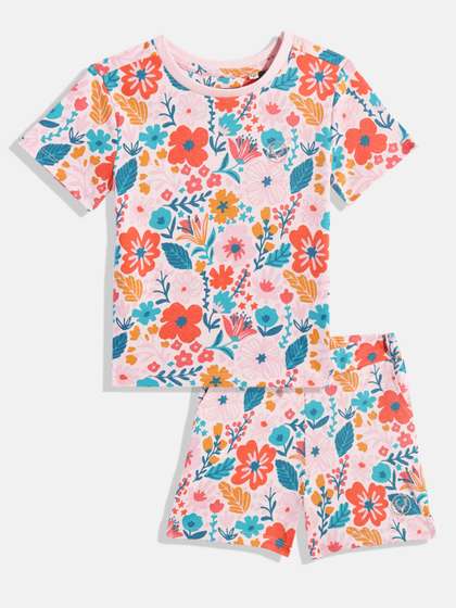 Allen Solly Junior Girls
                    Printed Pure Cotton T-shirt with Shorts