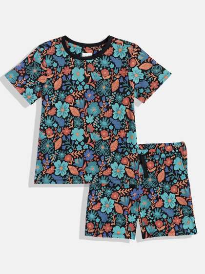 Allen Solly Junior Girls
                    Printed Pure Cotton T-shirt with Shorts
