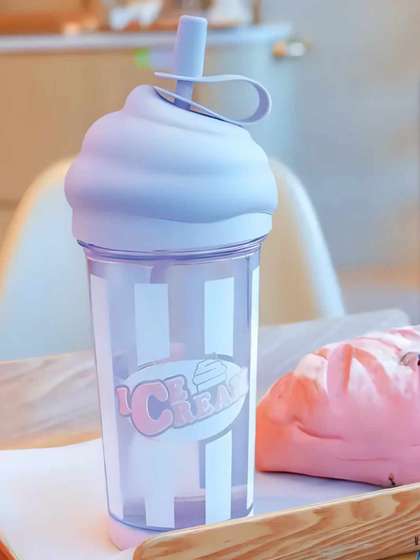 YK Purple Typography
                    Plastic Spill Proof Tumbler - 500ml