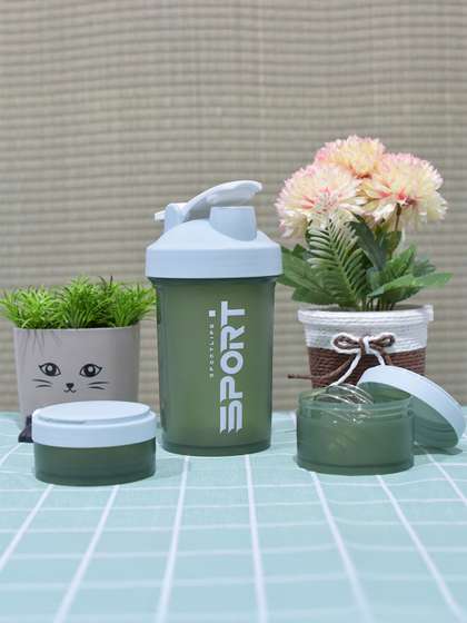 YK Green Typography
                      Plastic Spill Proof Shaker - 400ml