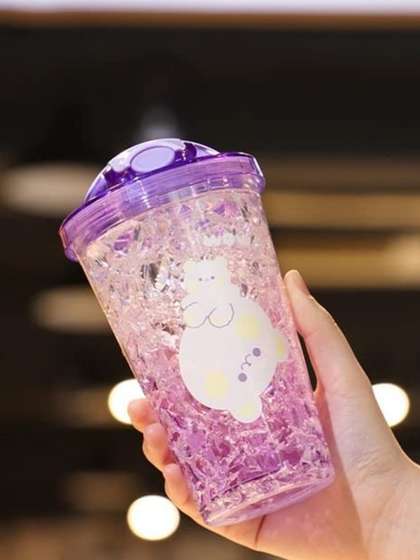 YK Purple Conversational
                    Plastic Spill Proof Tumbler - 450ml