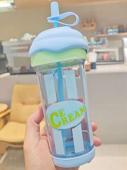 YK Blue Typography
                    Plastic Spill Proof Tumbler - 520ml