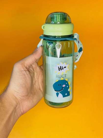 YK Kids Green Plastic
                    Printed Water Bottle-520ml