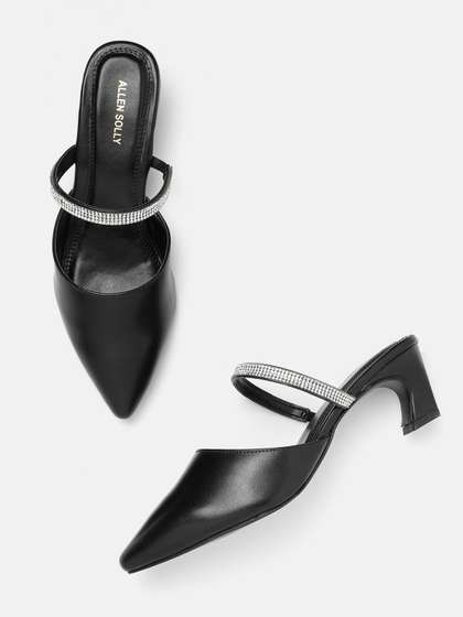 Allen Solly Kitten
                        Heeled Mules with Embellished Detail
