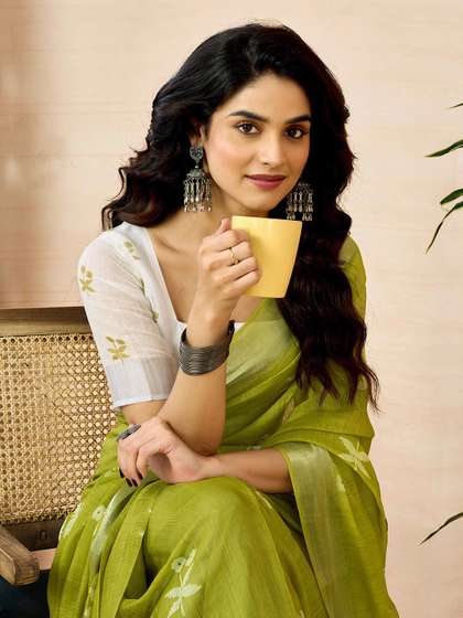 Mitera Ethnic Motifs
                        Pure Linen Ready to Wear Saree