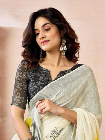 Mitera Ethnic Motifs
                        Pure Linen Ready to Wear Saree