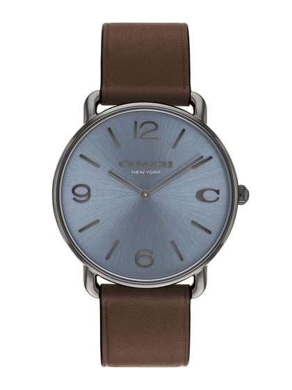 Coach Men Elliot Dial
                    & Leather Straps Analogue Watch 14602647