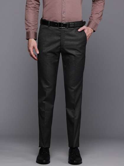 Raymond Men Textured
                        Slim Fit Formal Trousers