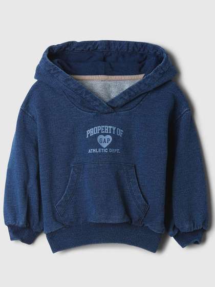 GAP Kids Girls Printed
                    Hooded Pure Cotton Sweatshirt