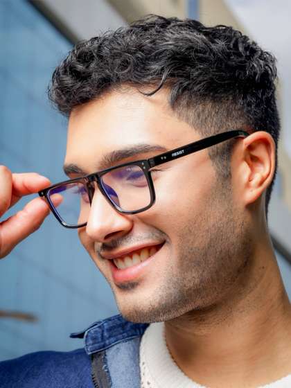 RESIST EYEWEAR
                        UNISEX Black Clear UV Protected Square
                        Sunglasses