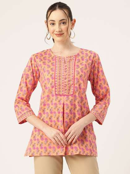 FERANOID Floral
                        Printed Pure Cotton Kurti