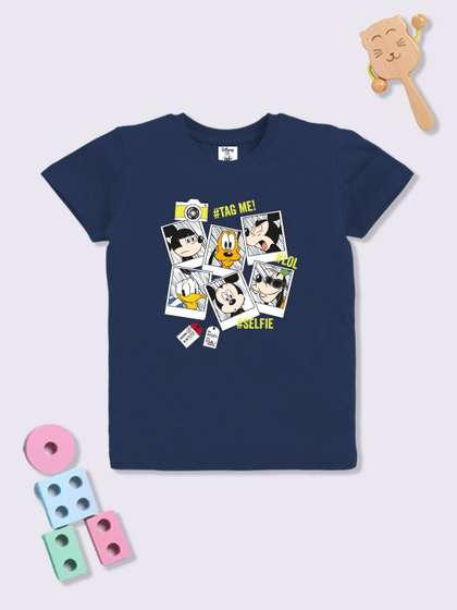 YK Disney Boys Mickey
                    Mouse Printed T-shirt