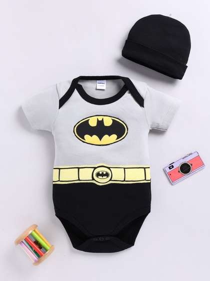 Moms Love Infant Boys
                      Pure Cotton Batman Bodysuit With Cap