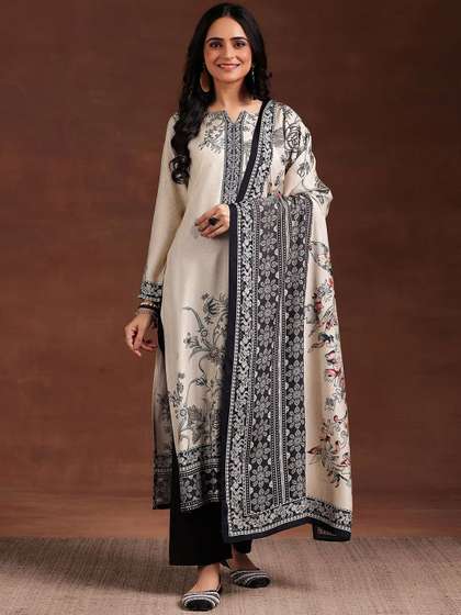 Libas Women Floral
                        Printed Kurta with Trousers & Dupatta
