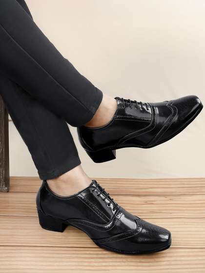 Bxxy Men 2 Inch
                          Heel Height Increasing Formal Full Brogue
                          Oxford Lace-up Shoe