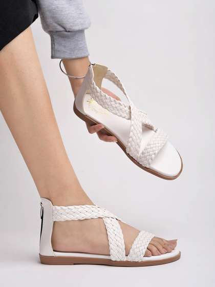 Stylestry Women
                        Textured Casual Open Toe Flats