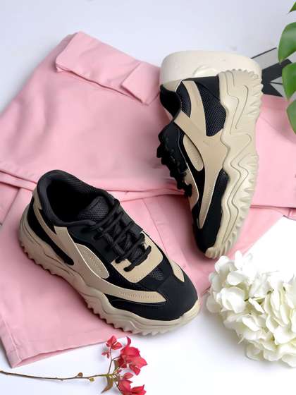 Stylestry Women
                          Colourblocked Lace Ups Sneakers