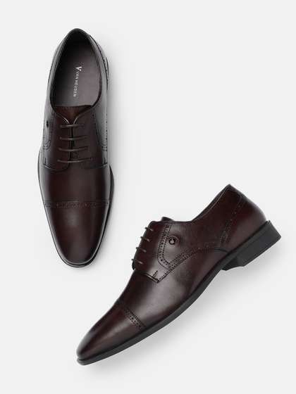 Van Heusen Men
                          Leather Derby Round Toe Formal Shoes