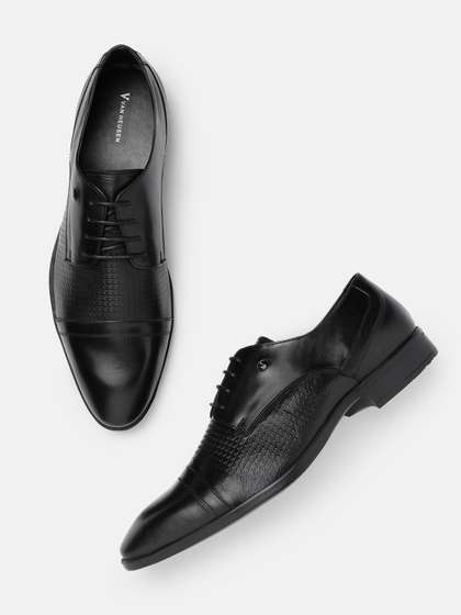 Van Heusen Men
                          Leather Derby Round Toe Formal Shoes