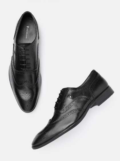 Van Heusen Men
                        Leather Brogues Oxford Round Toe Formal Shoes