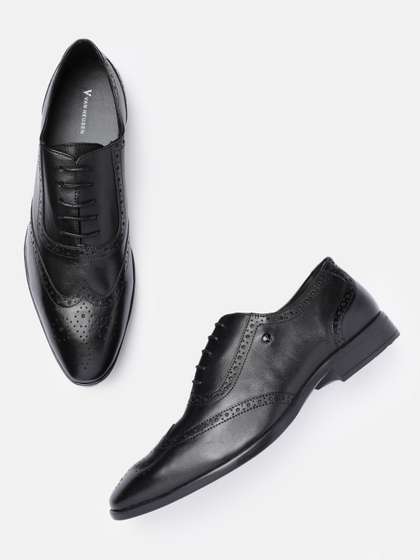 Van Heusen Men
                        Leather Brogues Oxford Round Toe Formal Shoes