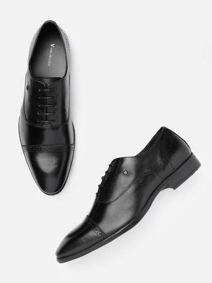 Van Heusen Men
                          Leather Oxford Round Toe Formal Shoes