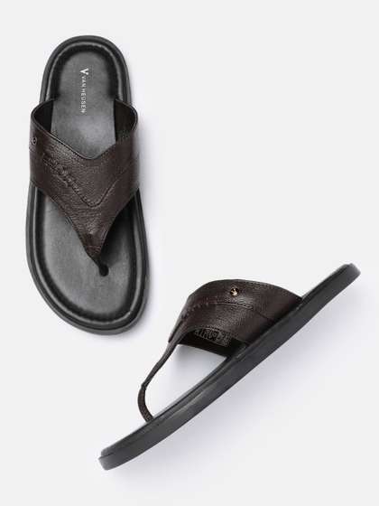 Van Heusen Men Leather
                      Comfort Sandals