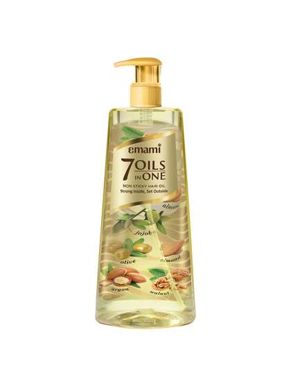 Emami 7 OILS IN ONE Non
                    Sticky Hair Oil with Almond & Argan Oil - 650
                    ml