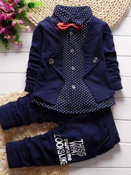 Hikuj Boys 2-Piece
                    Blazer-Attached-Shirt with Trousers
