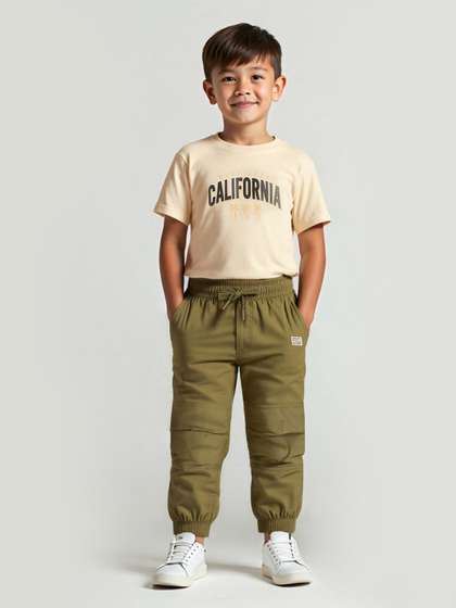 max Boys Regular Fit
                      Cotton Joggers Trousers