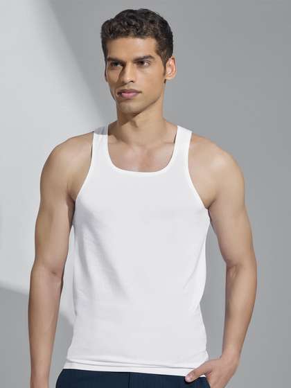 XYXX Element
                        Invisible Polar White Square Neck Cotton Vest