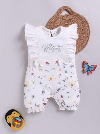 Moms Love Infant Girls
                    Rompers with Bow Detail