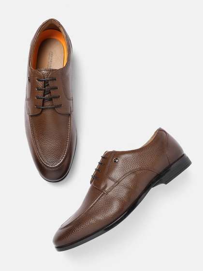 Van Heusen Men
                        Leather Derby Round Toe Formal Shoes