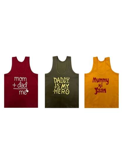 BODYSHINE Pack of 3
                    Multicolor Infants Kids Cotton Vest