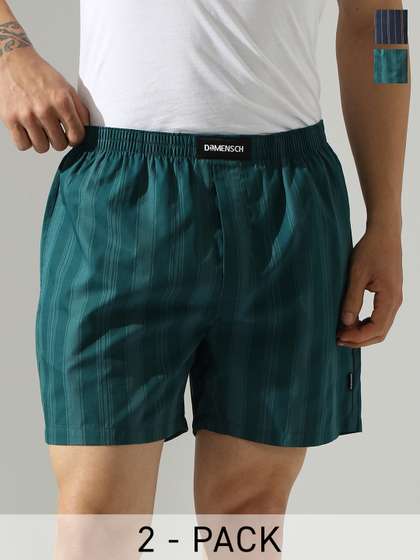 DAMENSCH Pack Of 2
                        Striped Pure Cotton Ultra-Light Boxers
                        BS1002