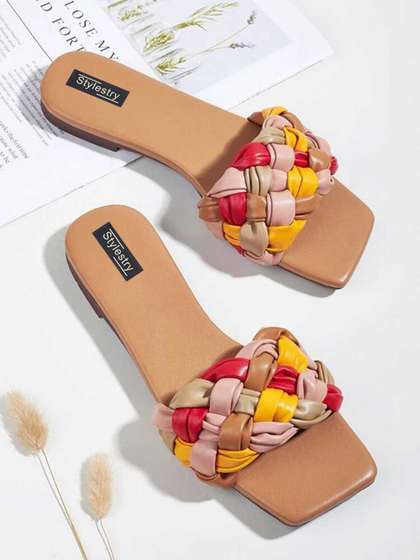 Stylestry Girls
                          Open Toe Flats