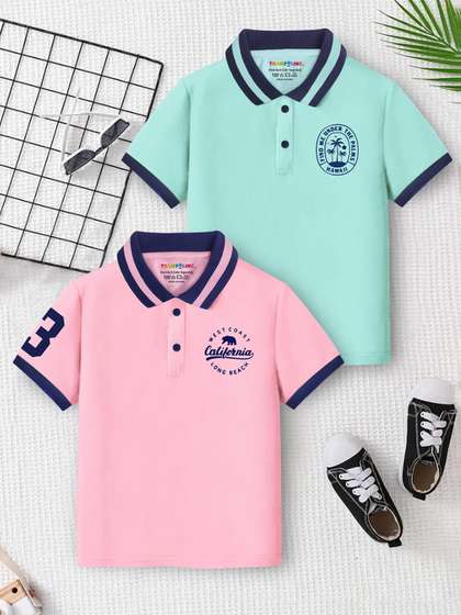 YK X Trampoline Boys
                    Pack of 2 Polo Collar T-shirt