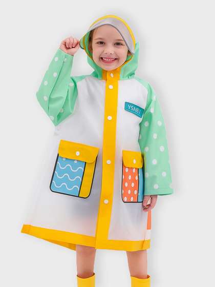 Little Surprise Box
                        Kids Polka Dots Long Style Raincoat