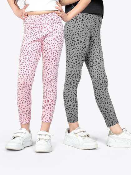 ariel Girls Pack Of 2
                    Printed Non-Transparent Pure Cotton Ankle Length
                    Leggings