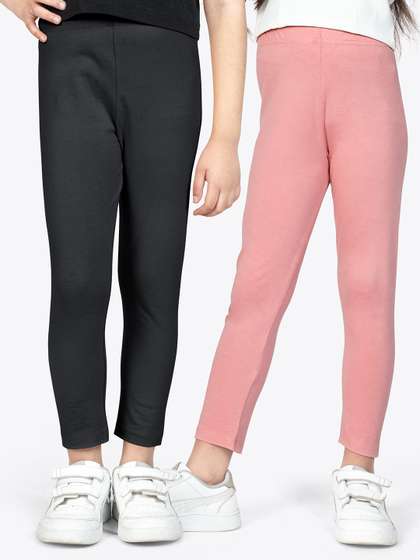ariel Girls Pack Of 2
                    Pure Cotton Ankle-Length Leggings