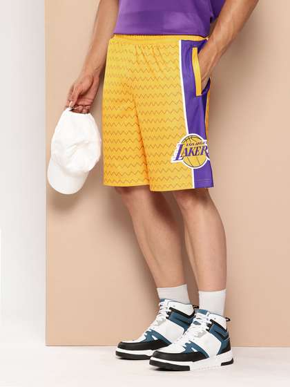 NBA Men Printed Los
                        Angeles Lakers Sports Shorts